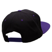 Sushi Man Embroidered Wool Blend Classic Snapback - Black-Purple OSFM