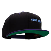 Sushi Man Embroidered Wool Blend Classic Snapback - Black-Purple OSFM