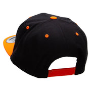 Sushi Man Embroidered Wool Blend Classic Snapback - Black-Orange OSFM