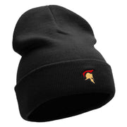 The Trojan Helmet Embroidered 12 Inch Long Knitted Beanie