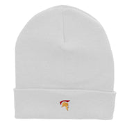 The Trojan Helmet Embroidered 12 Inch Long Knitted Beanie