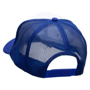 United Flower Embroidered Foam Panel Mesh Snapback - Royal-White OSFM