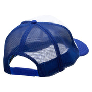 United Flower Embroidered Foam Panel Mesh Snapback - Royal-White OSFM