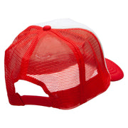 United Flower Embroidered Foam Panel Mesh Snapback - White-Red OSFM