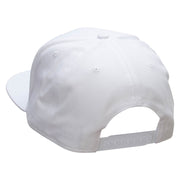 Love Marijuana Embroidered Superior Cotton Twill Flat Bill Snapback Prostyle Cap - White OSFM