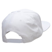 Love Marijuana Embroidered Superior Cotton Twill Flat Bill Snapback Prostyle Cap - White OSFM