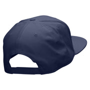 Love Marijuana Embroidered Superior Cotton Twill Flat Bill Snapback Prostyle Cap - Navy OSFM