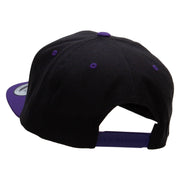 Elephants' Love Embroidered Wool Blend 2 Tone Classic Snapback - Black-Purple OSFM