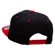 Elephants' Love Embroidered Wool Blend 2 Tone Classic Snapback - Black-Red OSFM