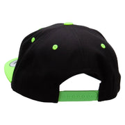 Elephants' Love Embroidered Wool Blend 2 Tone Classic Snapback - Black-Yellow OSFM