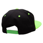 Elephants' Love Embroidered Wool Blend 2 Tone Classic Snapback - Black-Yellow OSFM