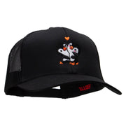 Penguins' Love Embroidered Solid Cotton Twill Mesh Prostyle Cap - Black OSFM