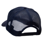 Penguins' Love Embroidered Solid Cotton Twill Mesh Prostyle Cap - Navy OSFM