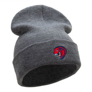 Cobra Head Embroidered 12 Inch Long Knitted Beanie