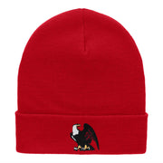 Majestic Eagle Embroidered 12 Inch Long Knitted Beanie