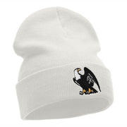 Majestic Eagle Embroidered 12 Inch Long Knitted Beanie