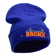 The Bronx Embroidered 12 Inch Long Knitted Beanie