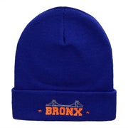 The Bronx Embroidered 12 Inch Long Knitted Beanie