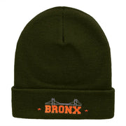 The Bronx Embroidered 12 Inch Long Knitted Beanie