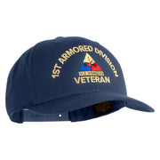 U.S. Army 1st Armored Division Embroidered Retro Cotton Blend Snapback Cap - Navy OSFM