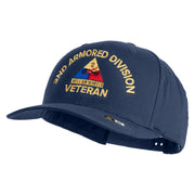 U.S. Army 2nd Armored Division Embroidered Retro Cotton Blend Snapback Cap - Navy OSFM
