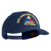 U.S. Army 2nd Armored Division Embroidered Retro Cotton Blend Snapback Cap - Navy OSFM