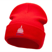 DC Capitol Embroidered 12 Inch Knitted Long Beanie