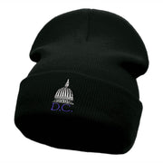 DC Capitol Embroidered 12 Inch Knitted Long Beanie