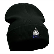 DC Capitol Embroidered 12 Inch Knitted Long Beanie