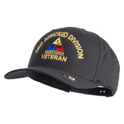 U.S. Army 3rd Armored Division Embroidered Retro Cotton Blend Snapback Cap - Charcoal OSFM