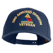 U.S. Army 3rd Armored Division Embroidered Retro Cotton Blend Snapback Cap - Navy OSFM