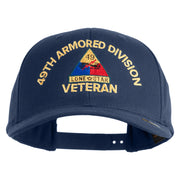 U.S. Army 49th Armored Division Embroidered Retro Cotton Blend Snapback Cap - Navy OSFM
