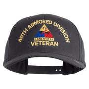 U.S. Army 49th Armored Division Embroidered Retro Cotton Blend Snapback Cap - Charcoal OSFM