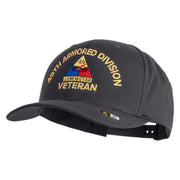 U.S. Army 49th Armored Division Embroidered Retro Cotton Blend Snapback Cap - Charcoal OSFM