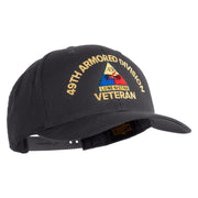 U.S. Army 49th Armored Division Embroidered Retro Cotton Blend Snapback Cap - Charcoal OSFM