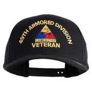 U.S. Army 49th Armored Division Embroidered Retro Cotton Blend Snapback Cap - Black OSFM