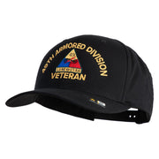 U.S. Army 49th Armored Division Embroidered Retro Cotton Blend Snapback Cap - Black OSFM