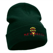 New Mexico Hot Air Balloon Embroidered 12 Inch Long Knitted Beanie