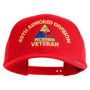 U.S. Army 49th Armored Division Embroidered Retro Cotton Blend Snapback Cap - Red OSFM