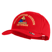 U.S. Army 49th Armored Division Embroidered Retro Cotton Blend Snapback Cap - Red OSFM