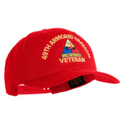 U.S. Army 49th Armored Division Embroidered Retro Cotton Blend Snapback Cap - Red OSFM