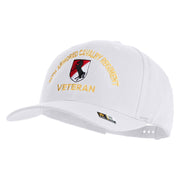 U.S. Army 11th Armored Cavalry Regiment Embroidered Retro Cotton Blend Snapback Cap - White OSFM