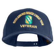U.S. Army 155th Armored Brigade Combat Team Embroidered Retro Cotton Blend Snapback Cap - Navy OSFM