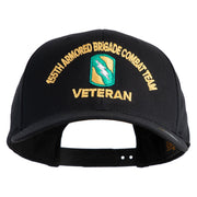 U.S. Army 155th Armored Brigade Combat Team Embroidered Retro Cotton Blend Snapback Cap - Black OSFM