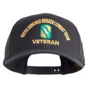 U.S. Army 155th Armored Brigade Combat Team Embroidered Retro Cotton Blend Snapback Cap - Charcoal OSFM