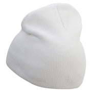 Cute Bakery Embroidered 8 inch Acrylic Short Beanie - White OSFM