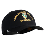 U.S. Army 163rd Armored Brigade Embroidered Retro Cotton Blend Snapback Cap - Black OSFM