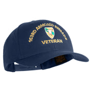 U.S. Army 163rd Armored Brigade Embroidered Retro Cotton Blend Snapback Cap - Navy OSFM