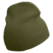 Cute Bakery Embroidered 8 inch Acrylic Short Beanie - Olive OSFM