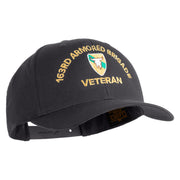 U.S. Army 163rd Armored Brigade Embroidered Retro Cotton Blend Snapback Cap - Charcoal OSFM